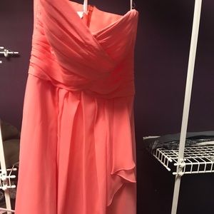 David’s bridal bridesmaid dress coral size 2